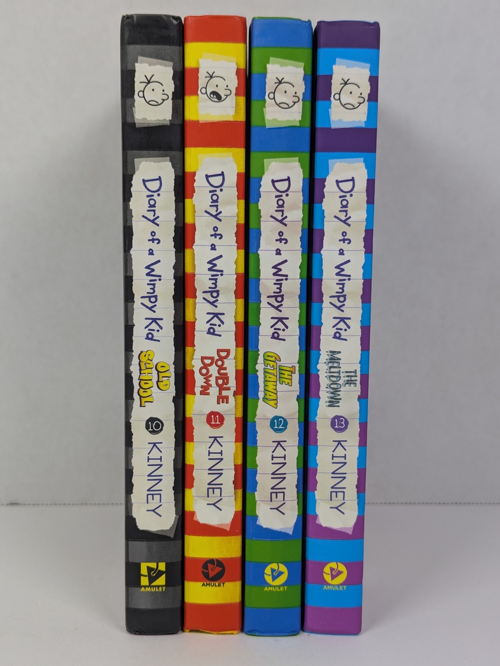 Diary Wimpy Kid Hardcover Books Lot 10-13 OldSchool,DoubleDown, Getaway,Meltdown